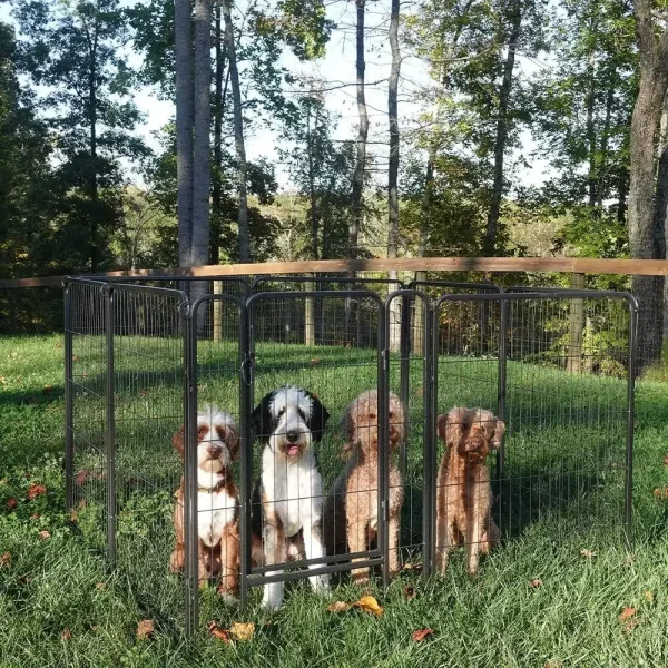 Adjustable 8-Panel Dog Playpen