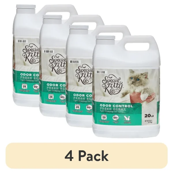 4-Pack Special Kitty Clumping Clay Cat Litter Fresh Scent 20lbs