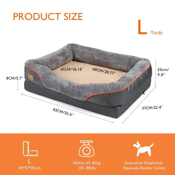Large Dog Bed -Anti Allergy Warm Fleece - Waterproof
